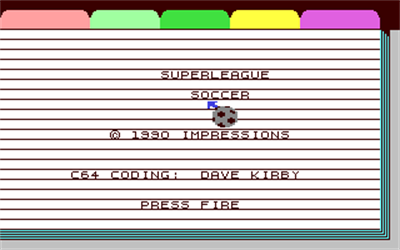 Superleague Soccer - Screenshot - Game Title Image