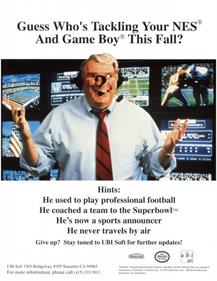 John Madden Football '93 - Advertisement Flyer - Front Image