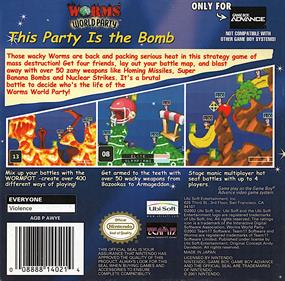 Worms World Party - Box - Back Image
