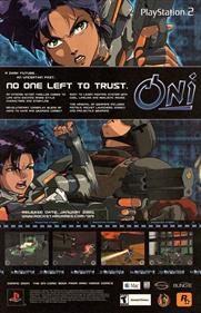 Oni - Advertisement Flyer - Front Image