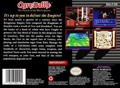 Ogre Battle: The March of the Black Queen - Box - Back Image