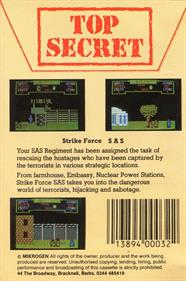 Strike Force SAS - Box - Back Image