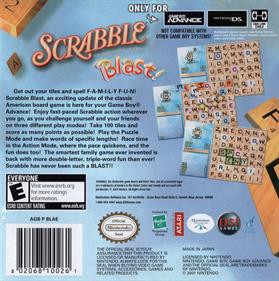 Scrabble Blast! - Box - Back Image