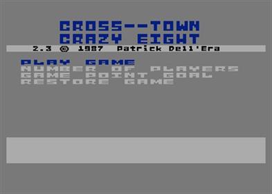 Cross-Town Crazy Eight - Screenshot - Game Select Image