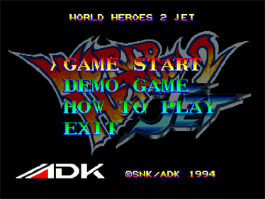 World Heroes 2 Jet - Screenshot - Game Title Image