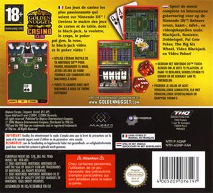 Golden Nugget Casino DS - Box - Back Image