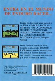 Enduro Racer - Box - Back Image