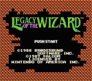 Legacy of the Wizard - Screenshot - Game Title Image