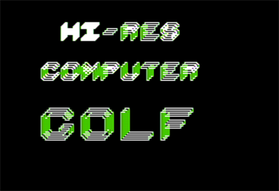 Hi-Res Computer Golf - Screenshot - Game Title Image