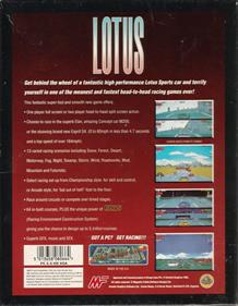 Lotus: The Ultimate Challenge - Box - Back Image