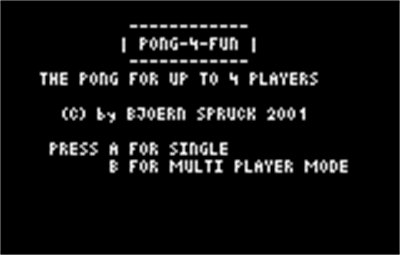 Pong-4-Fun - Screenshot - Game Title Image