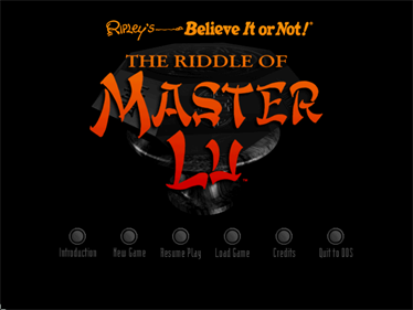 Ripley's Believe It or Not!: The Riddle of Master Lu - Screenshot - Game Title Image