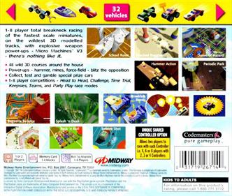 Micro Machines V3 - Box - Back Image