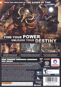 Prince of Persia: The Forgotten Sands - Box - Back Image