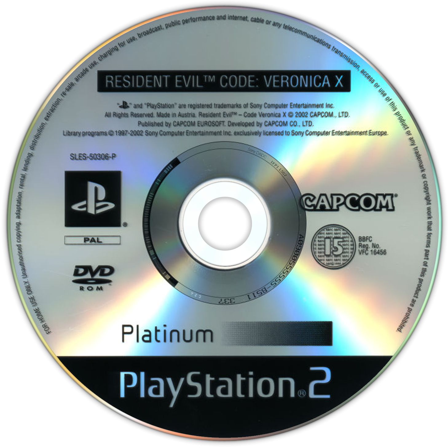 Resident Evil Code Veronica X PS2 Disc & Case Only