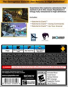 The Ratchet & Clank Trilogy HD - Box - Back Image