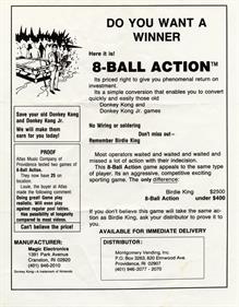 Eight Ball Action - Advertisement Flyer - Front Image