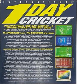 International 1 Day Cricket - Box - Back Image