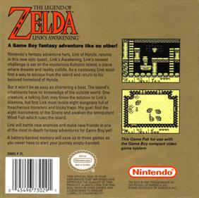 The Legend of Zelda: Link's Awakening - Box - Back Image