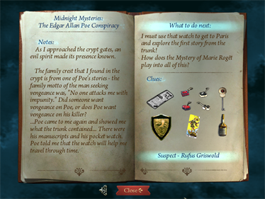 Midnight Mysteries: The Edgar Allan Poe Conspiracy  - Screenshot - Gameplay Image