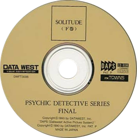 Psychic Detective Series Final: Solitude: Joukan - Disc Image