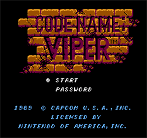 Code Name: Viper - Screenshot - Game Title Image