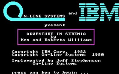 Adventure in Serenia - Screenshot - Game Title Image