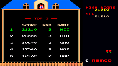 Namco Museum Vol. 2 - Screenshot - High Scores Image