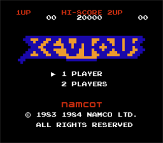 Xevious: The Avenger - Screenshot - Game Title Image