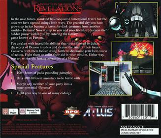 Revelations: Persona - Box - Back Image