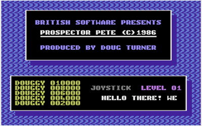 Prospector Pete - Screenshot - Game Title Image
