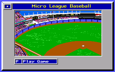 MicroLeague Baseball: The Manager's Challenge - Screenshot - Game Title Image