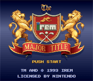 The Irem Skins Game - Screenshot - Game Title Image