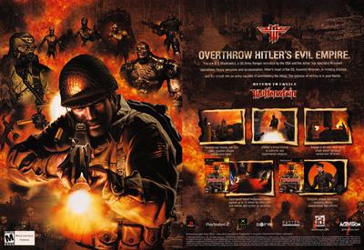 Return to Castle Wolfenstein: Tides of War - Advertisement Flyer - Front Image