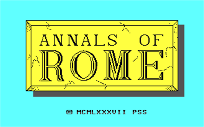 Annals of Rome - Screenshot - Game Title Image