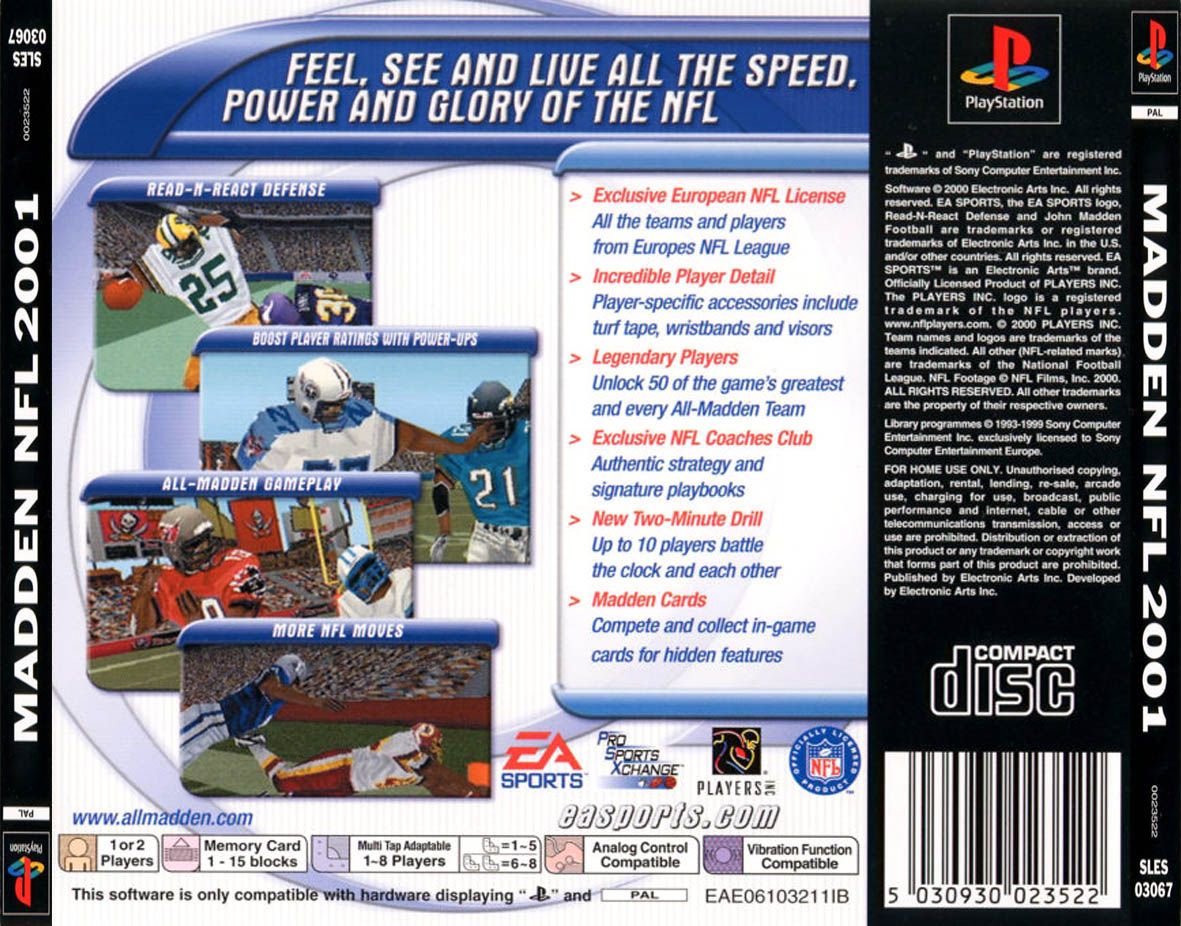 Madden NFL 2001 Big Box PC Game 