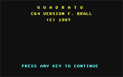 Quadrato (Tronic Verlag/Wicked Software) - Screenshot - Game Title Image