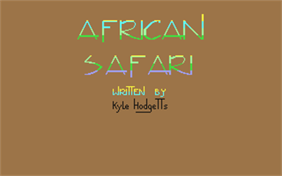 African Safari - Screenshot - Game Title Image