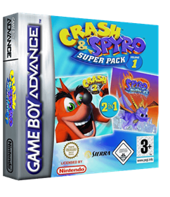 Crash & Spyro SuperPack Volume 1: Crash N-Tranced and Spyro: Season of Ice - Box - 3D Image