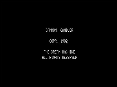 Gammon Gambler - Screenshot - Game Title Image