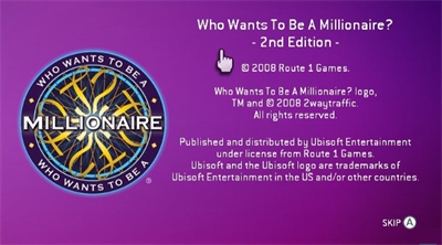 Who Wants to be a Millionaire: 2nd Edition - Screenshot - Game Title Image