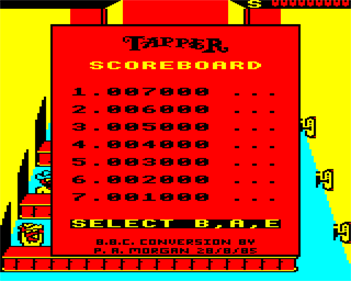 Tapper - Screenshot - High Scores Image