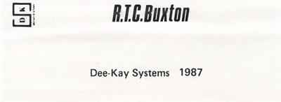 R.T.C. Buxton - Box - Back Image