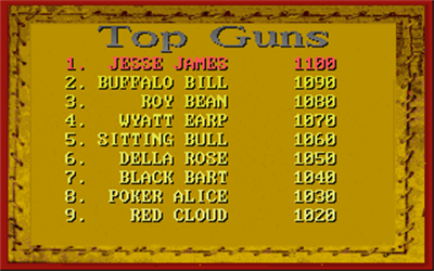 Billy the Kid Returns - Screenshot - High Scores Image