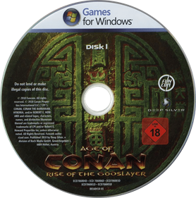 Age of Conan: Rise of the Godslayer - Disc Image