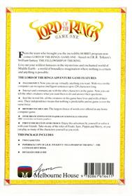 Lord of the Rings: Game One - Box - Back Image