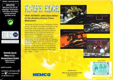 Knife Edge: NoseGunner - Box - Back Image