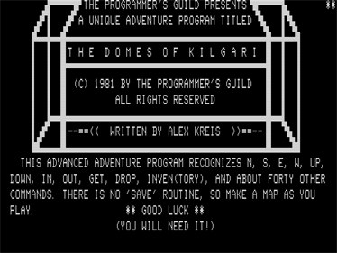 Domes of Kilgari - Screenshot - Game Title Image