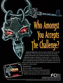 Ultima: The Black Gate - Advertisement Flyer - Front Image