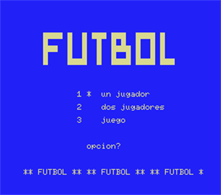 Futbol - Screenshot - Game Title Image